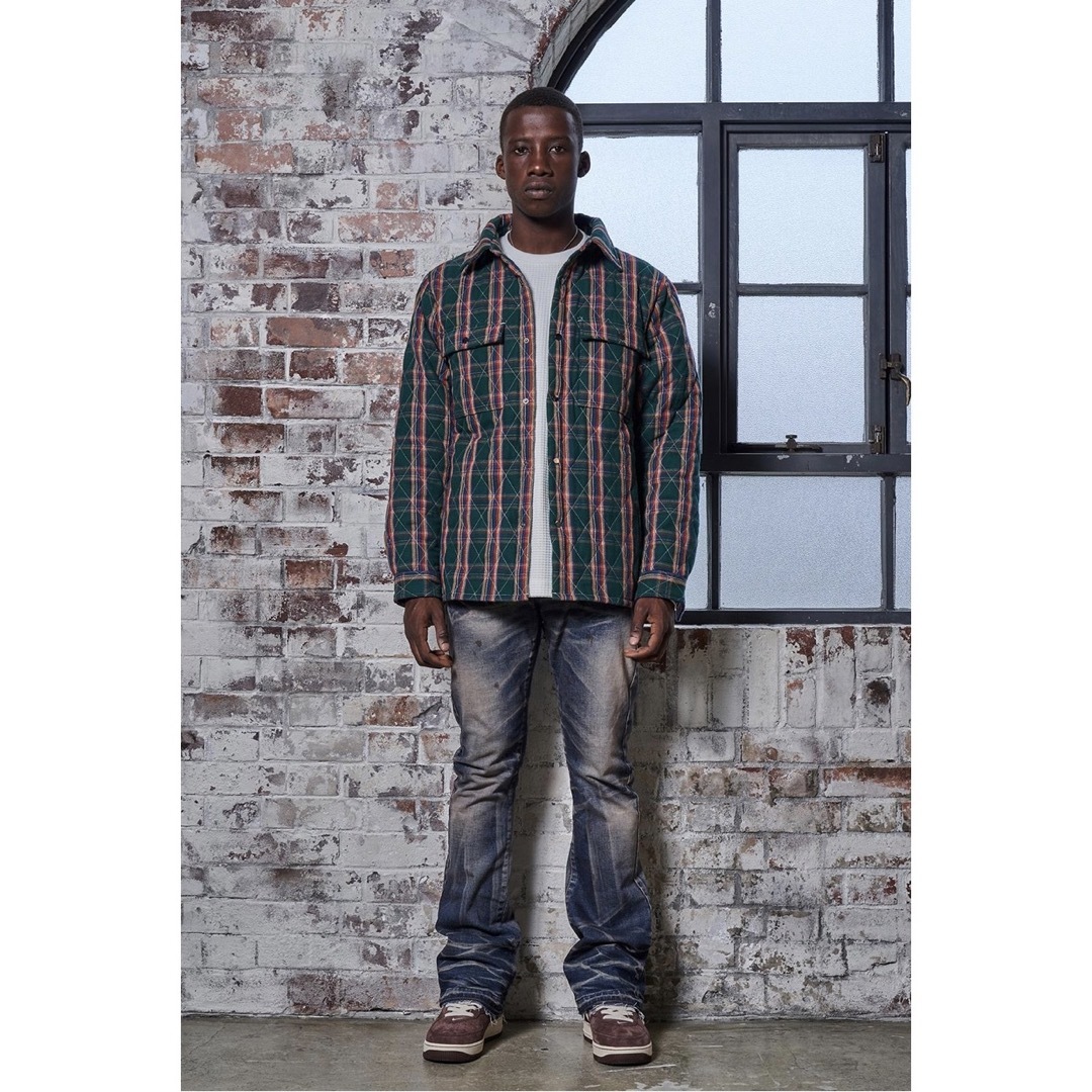 MLVINCE】QUILTED CHECK SHIRTS JACKET 緑の通販 by DURDEN'S SHOP|ラクマ