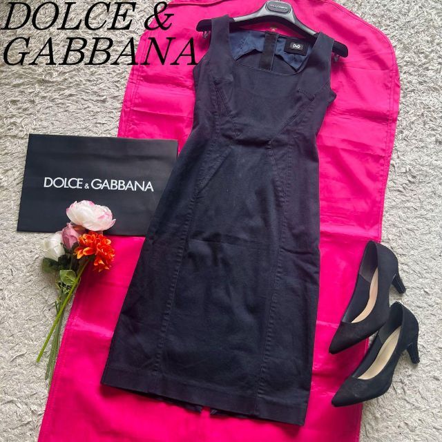 みーちゃんストア【良品】DOLCE\u0026GABBANA ノースリーブワンピース