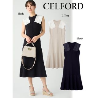 CELFORD - セルフォード 布帛コンビニットマーメイドワンピース