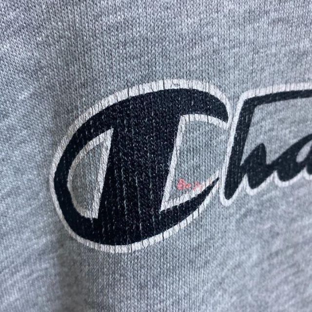 Champion チャンピオン ロゴプリントパーカー フーディー グレー (メンズ L)   O3458