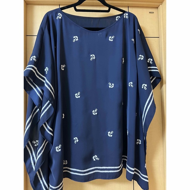 グレースクラス マリン刺繍ポンチョトップ グレースコンチネンタル 春夏トップス