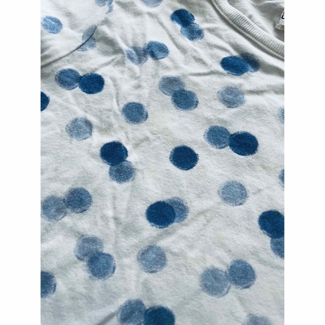 kumikyoku（組曲）(クミキョク)の組曲　 半袖Tシャツ　Aライン 130 LL ブルー　水玉　ドット キッズ/ベビー/マタニティのキッズ服女の子用(90cm~)(Tシャツ/カットソー)の商品写真