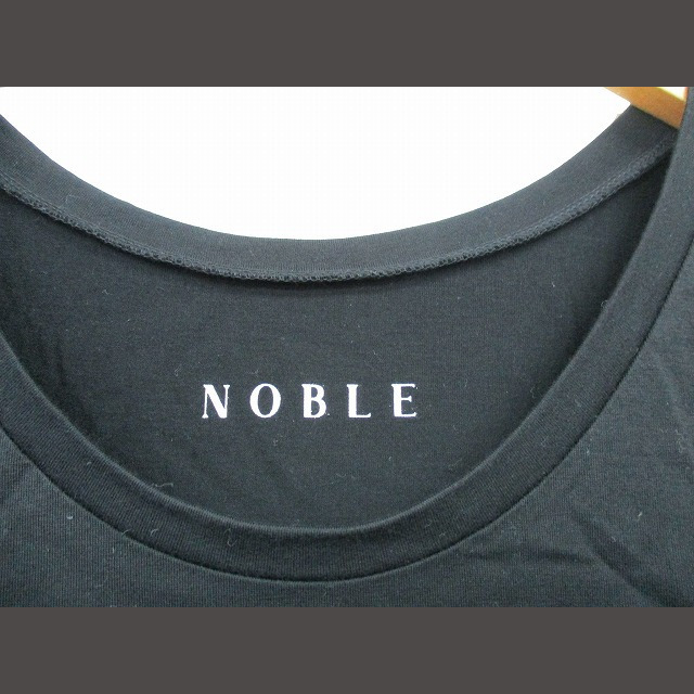 Noble(ノーブル)のノーブル NOBLE カットソー Tシャツ 半袖 コットン シンプル ブラック レディースのトップス(カットソー(半袖/袖なし))の商品写真