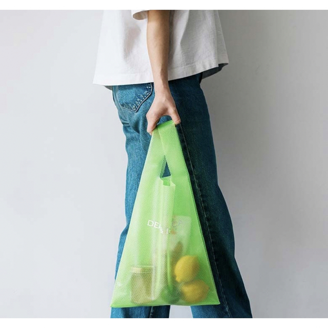 DEAN & DELUCA(ディーンアンドデルーカ)の新品未開封品　ディーンアンドデルーカ ショッピングバッグ EVAライムグリーン レディースのバッグ(エコバッグ)の商品写真