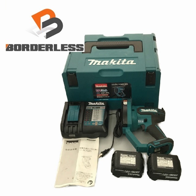 ☆品☆makita マキタ 18V 充電式全ネジカッタ SC102DRGX バッテリー2個(6.0AH) 充電器 ケース付 全ねじカッター 71498