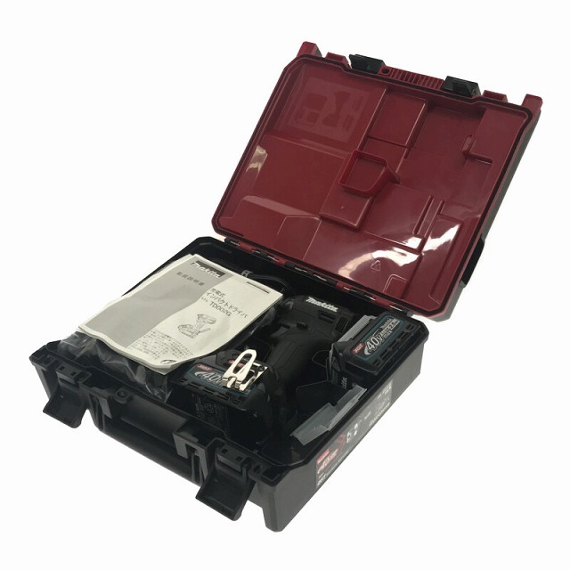 ☆未使用品外箱シール破れアリ☆ makita マキタ 40Vmax 充電式インパクトドライバ TD002GRDXB バッテリー2個付き 充電器付き 71793