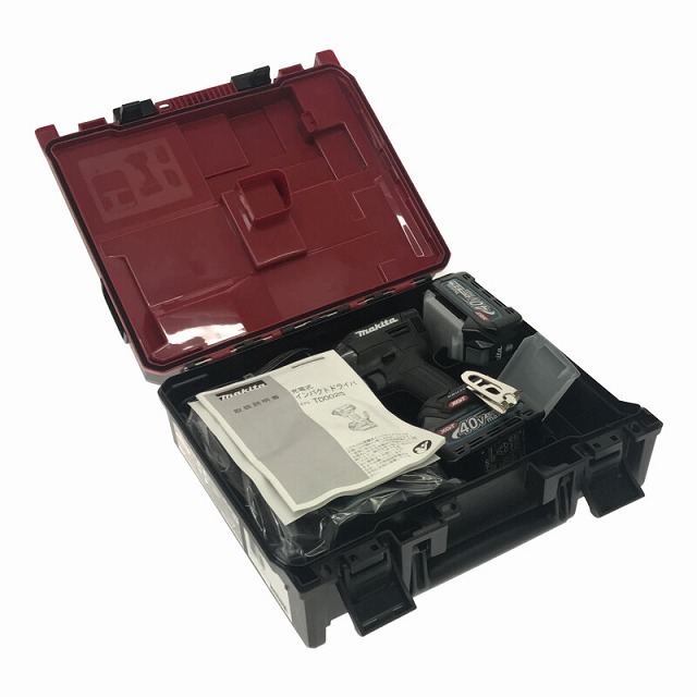 ☆未使用品外箱シール破れアリ☆ makita マキタ 40Vmax 充電式インパクトドライバ TD002GRDXB バッテリー2個付き 充電器付き 71793