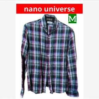 ナノユニバース(nano・universe)の【必見！ナノユニバース】デザイン厳選！チェック柄　クール　Yシャツ　Mサイズ(シャツ)