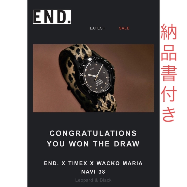 WACKO MARIA(ワコマリア)の新品 WACKO MARIA END. TIMEX NAVI 38 WATCH メンズの時計(腕時計(アナログ))の商品写真