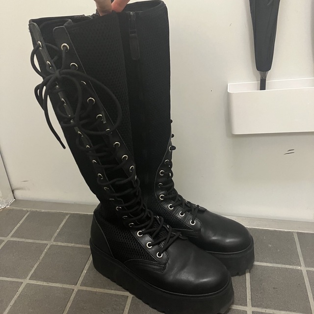 LIMI feu リミフゥPolyester Mesh 17Hole Boots-