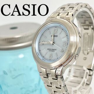 CASIO - 215 CASIO カシオ時計　レディース腕時計　電波ソーラー　ブルー　人気