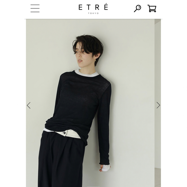 ETRE TOKYO - etre tokyo レイヤードセットロンTee NAVYの通販 by myu