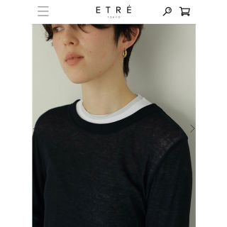 ETRE TOKYO - etre tokyo レイヤードセットロンTee NAVYの通販 by myu