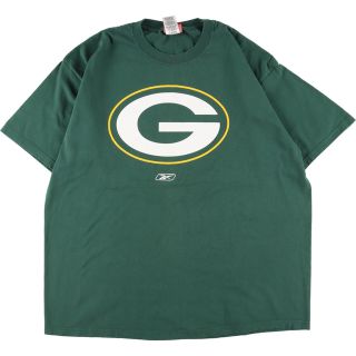 リーボック(Reebok)の古着 00年代 リーボック Reebok NFL GREENBAY PACKERS グリーンベイパッカーズ スポーツプリントTシャツ メンズXL /eaa338616(Tシャツ/カットソー(半袖/袖なし))