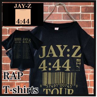 ミュージックティー(MUSIC TEE)の【レア】JAY-Z ジェイジー4:44 ツアーRAP ラップTシャツ 古着(Tシャツ/カットソー(半袖/袖なし))