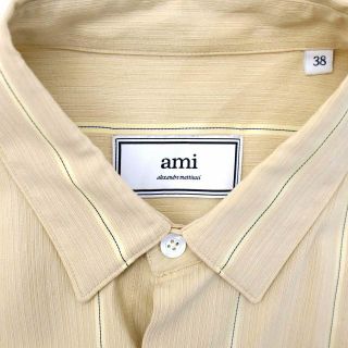 ami alexandre mattiussi 長袖 ストライプ シャツ 38の通販 by