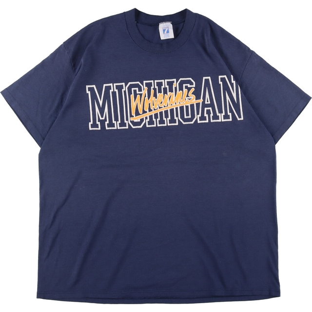 LOGO7 MICHIGAN ミシガン大学 カレッジTシャツ USA製 メンズL ヴィンテージ /eaa326454