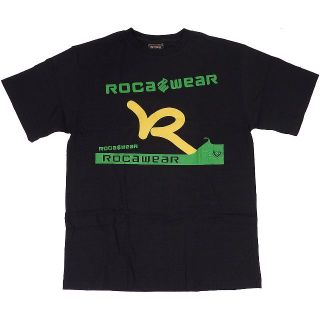 ロカウェア(Rocawear)のロカウェア ビッグロゴ プリント クルーネック 半袖 Tシャツ ブラック M(Tシャツ/カットソー(半袖/袖なし))