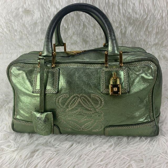 良品 LOEWE ロエベ アマソナ28 ハンドバッグ アナグラム 希少カラー