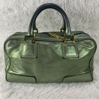 良品 LOEWE ロエベ アマソナ28 ハンドバッグ アナグラム 希少カラー-