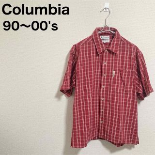 コロンビア(Columbia)の★美品★90s〜00s コロンビア 半袖シャツ メンズ 赤 ロゴ(シャツ)