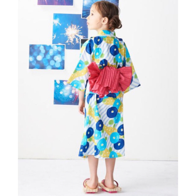 ampersand(アンパサンド)の[110cm]アンパサンド★キッズ浴衣セット キッズ/ベビー/マタニティのキッズ服女の子用(90cm~)(甚平/浴衣)の商品写真