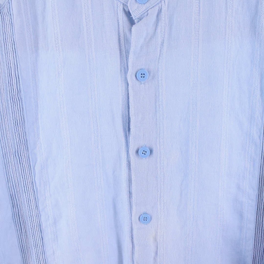 705cm肩幅BOHIO スタンドカラー 半袖 メキシカンシャツ キューバシャツ メンズXXL /eaa338249