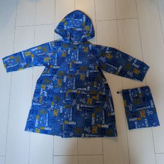 パプ(papp)のpapp レインコート 雨具カッパ 120サイズ 収納袋付き 美品(その他)