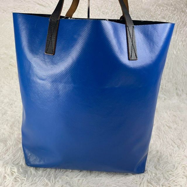 Marni(マルニ)の良品 MARNI マルニ トライベッカ トートバッグ バイカラー 黒青 PVC レディースのバッグ(トートバッグ)の商品写真