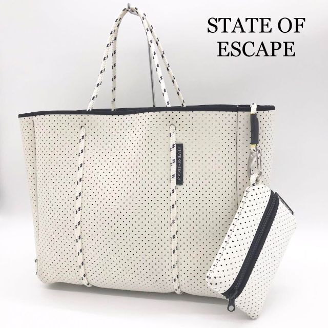 極美品 STATE OF ESCAPE トートバッグ ブラック