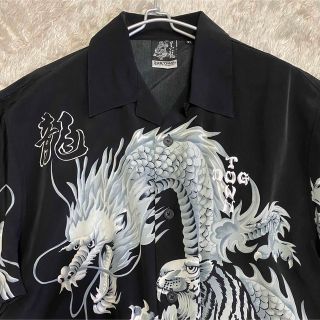 DOG TOWN - 希少*未使用【ドッグタウン黒龍】白XL龍虎シャツロゴ刺繍
