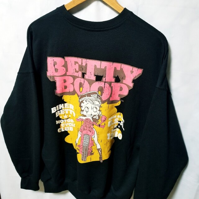 Betty Boop(ベティブープ)のベティーブープ ベティちゃん 服  新品　トレーナー　バイク　レトロ 風 メンズのトップス(スウェット)の商品写真