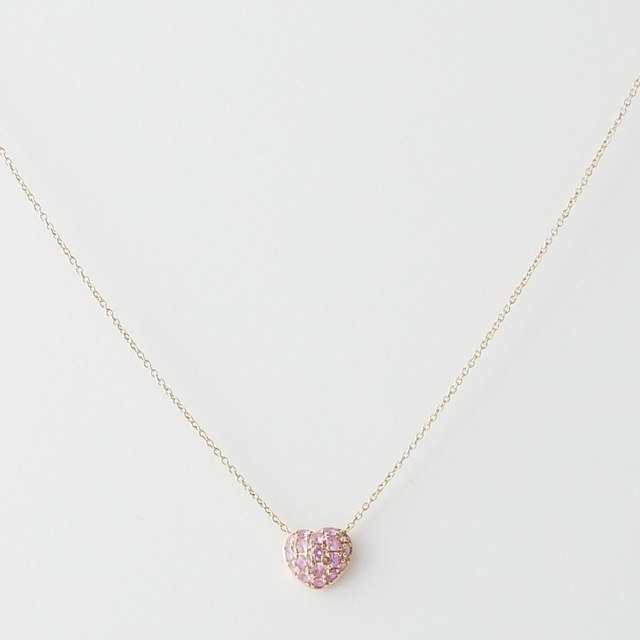 ポンテヴェキオ】K18YG ピンクサファイア 0.81ct ネックレス-
