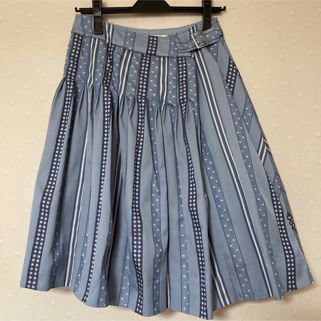 JaneMarple(ジェーンマープル)のJane Marple Ribbon jacquard stripe スカート レディースのスカート(ひざ丈スカート)の商品写真