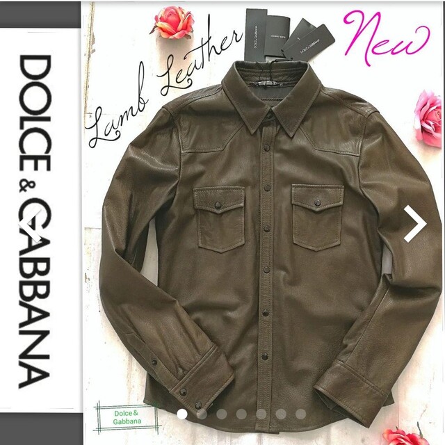 DOLCE&GABBANA(ドルチェアンドガッバーナ)の定32万 新品 ★ドルチェ&ガッバーナ ラムレザージャケット 最高峰のお洒落上級 メンズのジャケット/アウター(レザージャケット)の商品写真