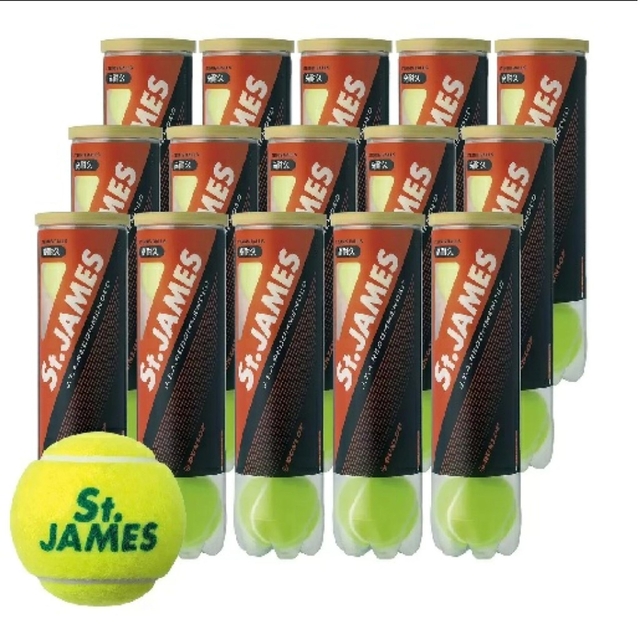 SAINT JAMES(セントジェームス)のダンロップ  St.JAMES(セントジェームス)  テニスボール  15缶 スポーツ/アウトドアのテニス(ボール)の商品写真