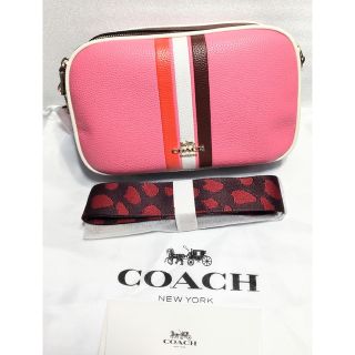 コーチ(COACH)の●新品 未使用 COACH コーチ  ショルダーバッグ  レザー  ピンク(ショルダーバッグ)