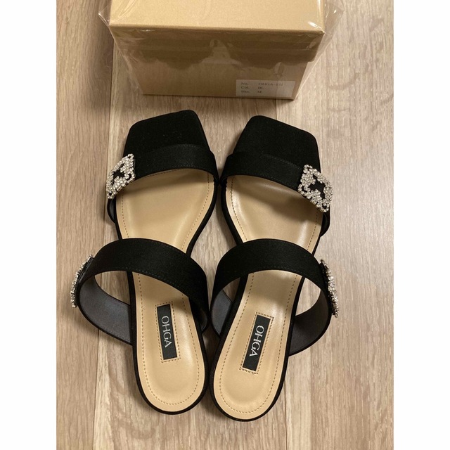 OHGA オオガ　BIJOU SANDAL ビジューサンダル　M