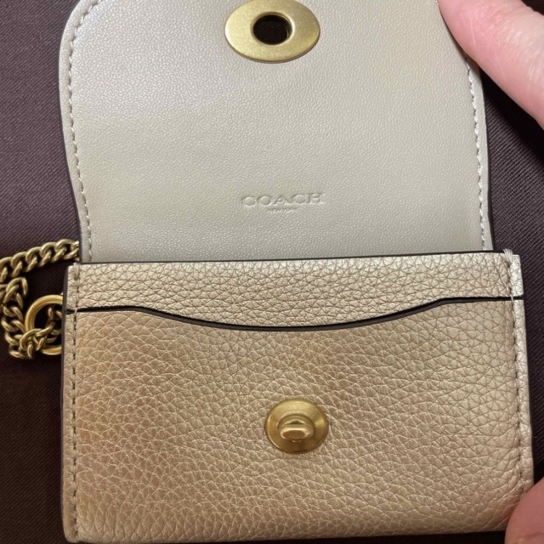 未使用 coachターンロックリストレットカードケース