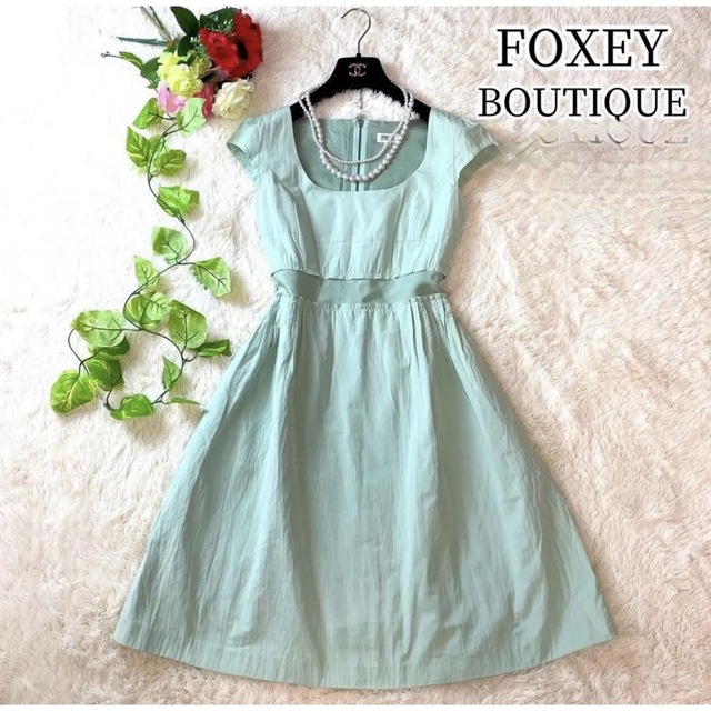 FOXEY - FOXEY フォクシー ワンピース 40 Ｌミントグリーンの通販 by ...