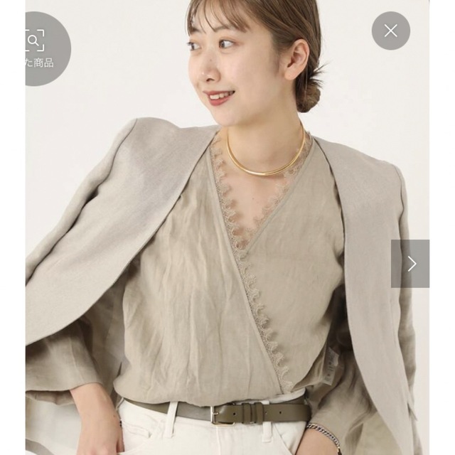 Plage(プラージュ)のplage linen カシュクールブラウス レディースのトップス(シャツ/ブラウス(長袖/七分))の商品写真