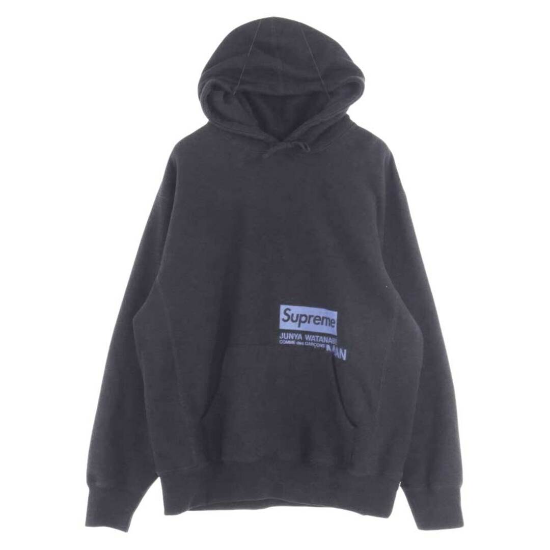 Supreme シュプリーム パーカー 21AW × JUNYA WATANABE COMME des Garcons MAN Hooded Sweatshirt ジュンヤ ワタナベ コムデギャルソン プルオーバー フーデッド スウェット パーカー ブラック系 L