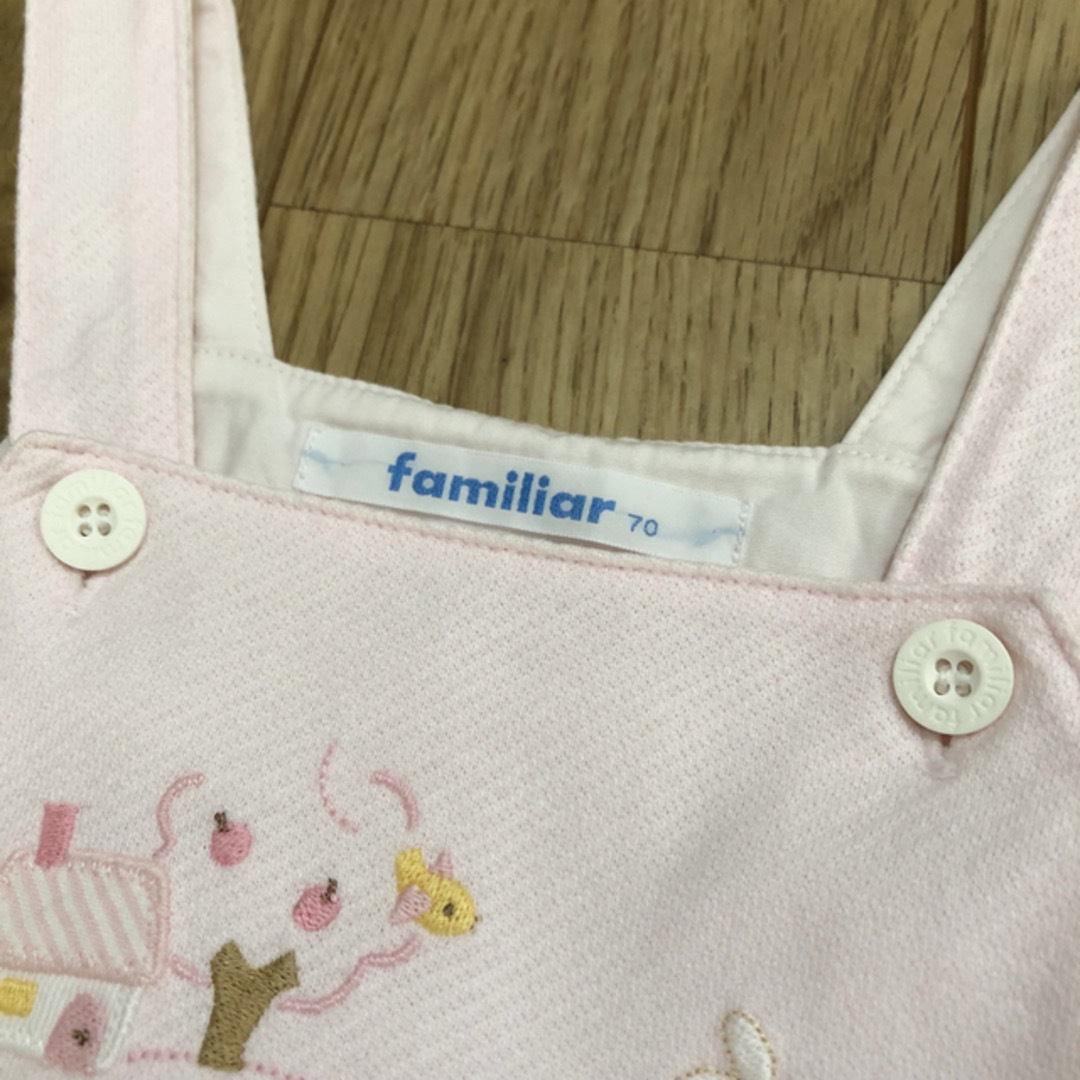 familiar(ファミリア)のmmkii様専用！ファミリア ワンピース スタイ おまとめ キッズ/ベビー/マタニティのベビー服(~85cm)(ワンピース)の商品写真