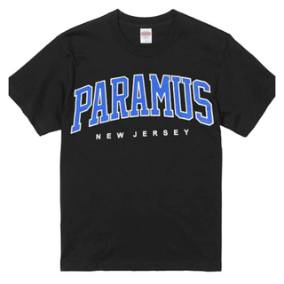 男女兼用PARAMUS パラマス　パラマスカレッジロゴTシャツ/黒(Tシャツ/カットソー(半袖/袖なし))