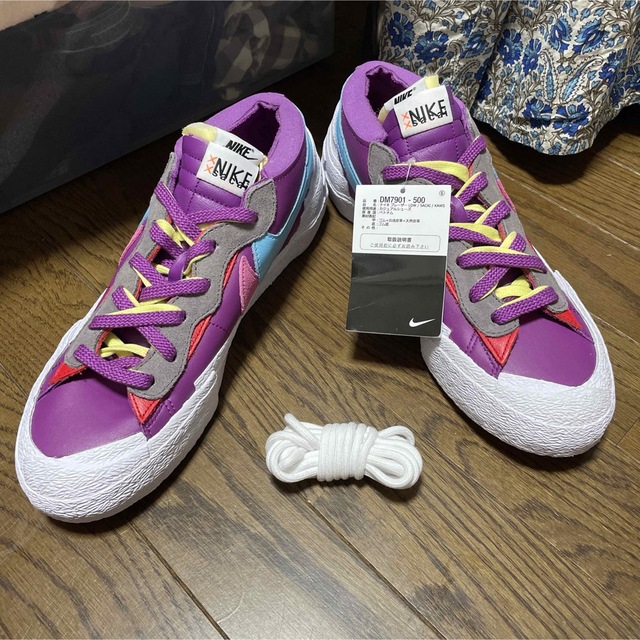 KAWS × sacai × Nike Blazer Low TeamPUPLE