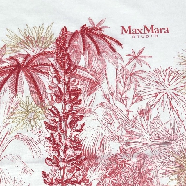 【新品】Max Mara マックスマーラ Tシャツ ロゴ刺繍 正規品