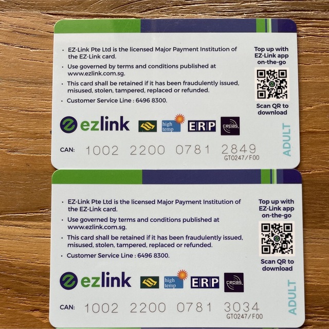 ez-link カード　2枚セット インテリア/住まい/日用品の日用品/生活雑貨/旅行(旅行用品)の商品写真