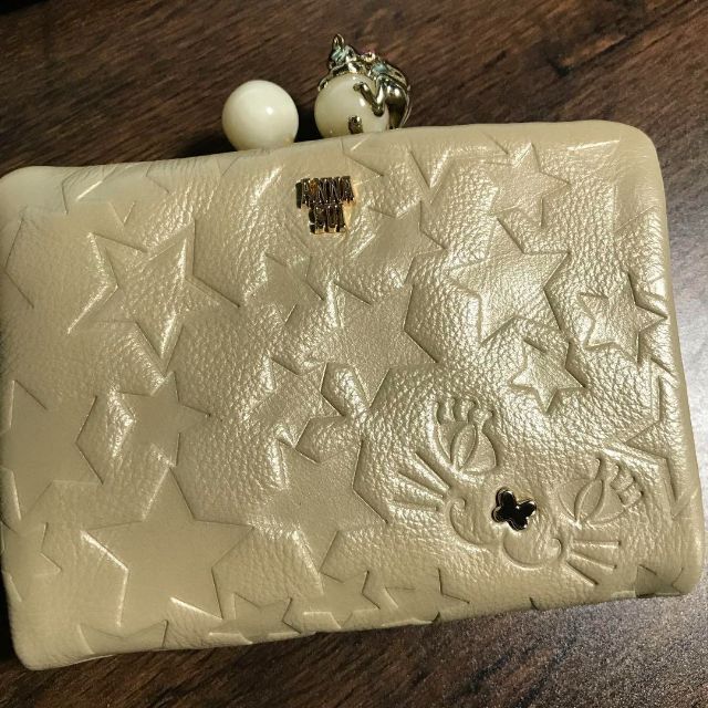 ANNA SUI  ガマ口2つ折り財布　プレイングキャット