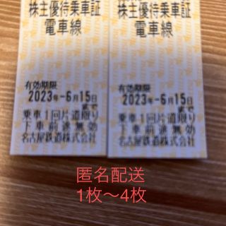 メイテツヒャッカテン(名鉄百貨店)の名鉄株主優待券(鉄道乗車券)