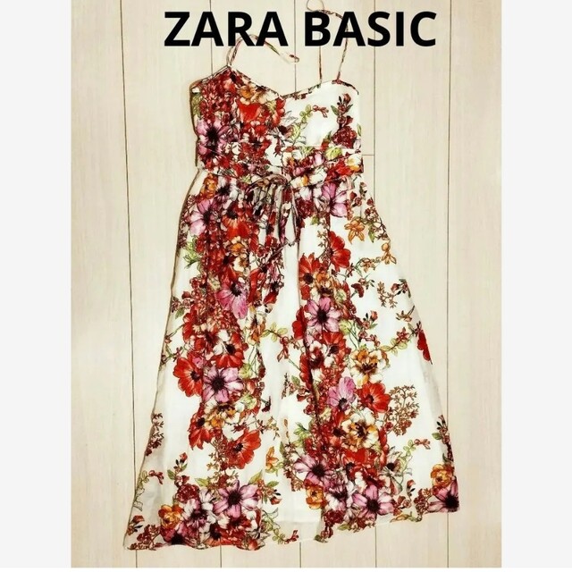 ZARA BASIC シルク　キャミワンピースべーズリー柄　S 美しい色彩